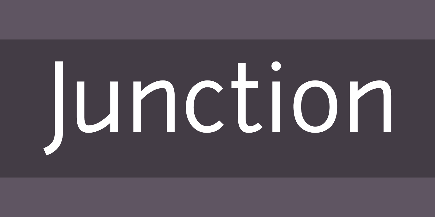 Пример шрифта Junction Regular